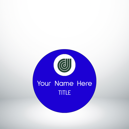 Blue Nametag Circle 1.75"