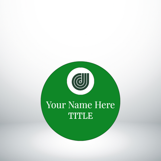 Green Nametag Circle 1.75"