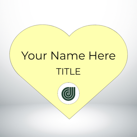 Yellow Nametag Heart