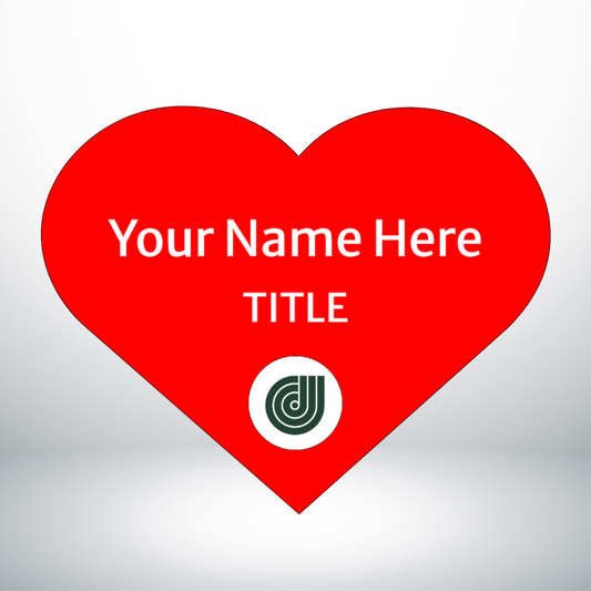 Red Nametag Heart