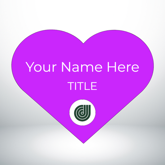 Purple Nametag Heart