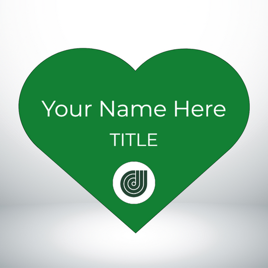 Green Nametag Heart