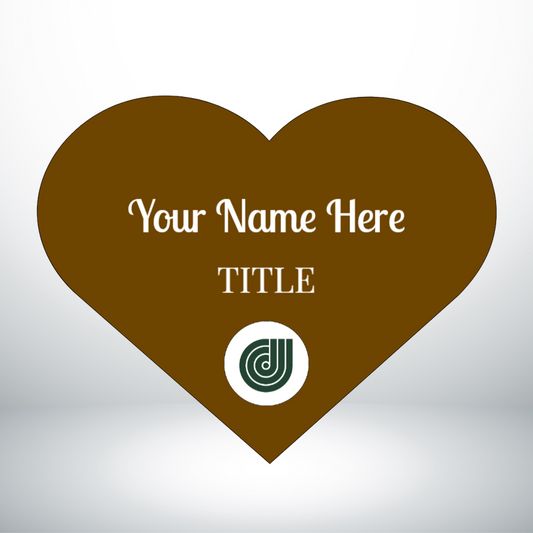 Brown Nametag Heart