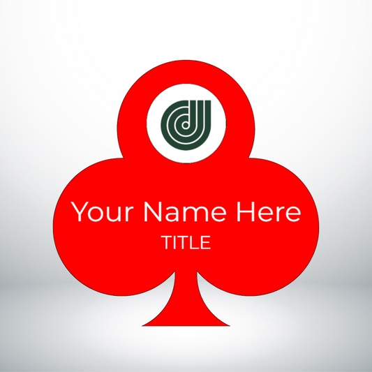 Red Nametag Clover 2.5"