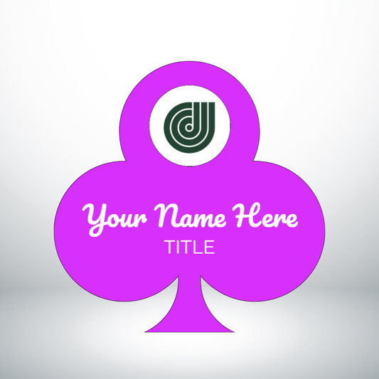 Purple Nametag Clover 2.5"