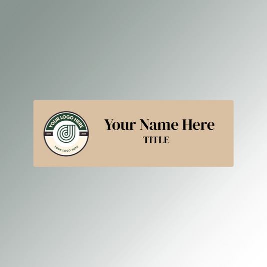 Beige High quality acrylic nametag