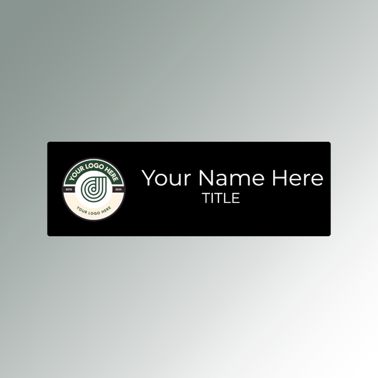 Black High quality acrylic nametag