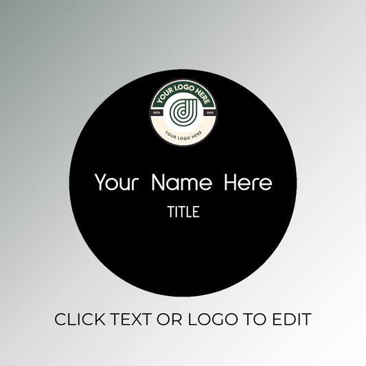 Black Personalized Nametag