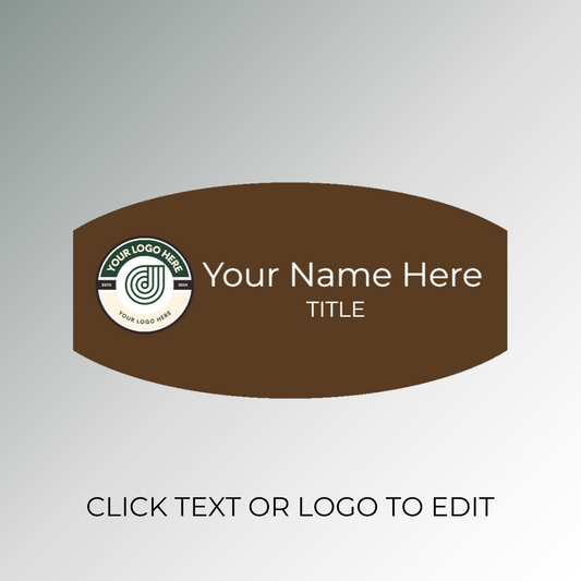 Brown Customized Acrylic Nametag Philippines 