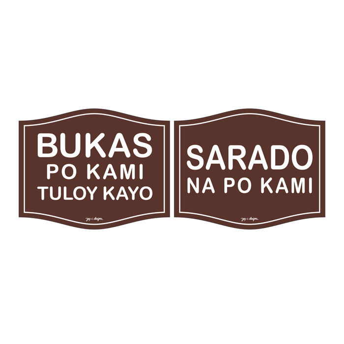 Pinoy Signs - Acrylic Signage Bukas/Sarado - Jay C. Designs