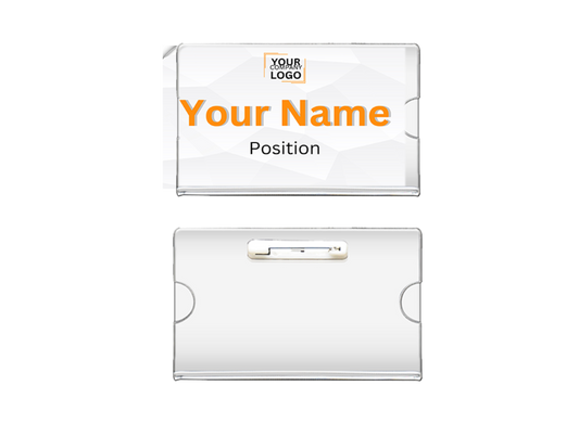 Code No.: 5005                        _                  Size: 2.0" x 3.0"                Insertable Nameplate with Safety Pin