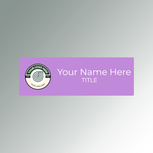 Lavender High quality acrylic nametag