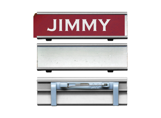Code No.: 5001                        _                  Size: 1.0" x 3.0"                Insertable Nameplate Aluminum Silver