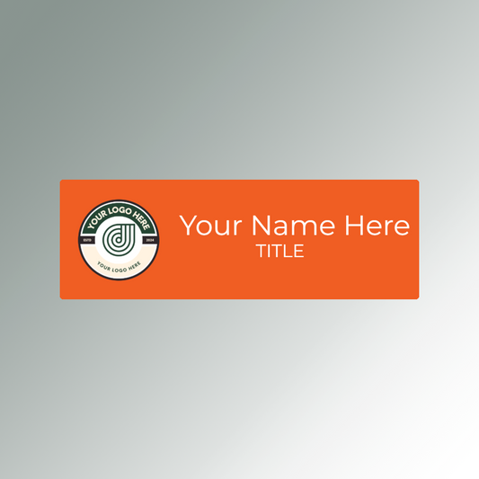 Orange High quality acrylic nametag