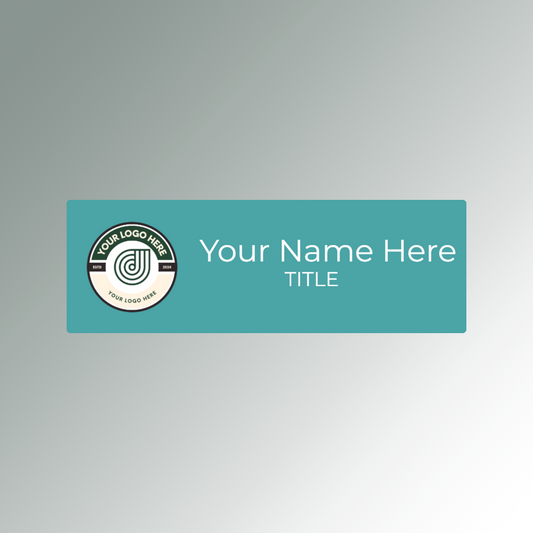 Teal High quality acrylic nametag