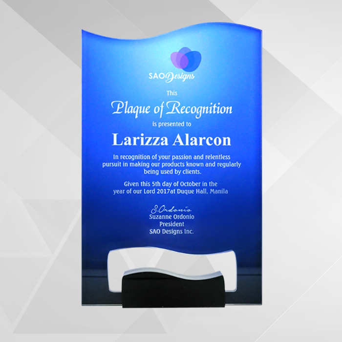 Acrylic Trophies & Plaques 8051