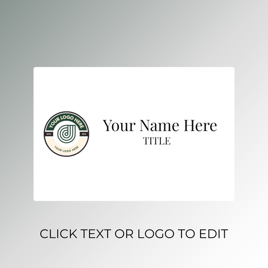 White rectangular design nametag