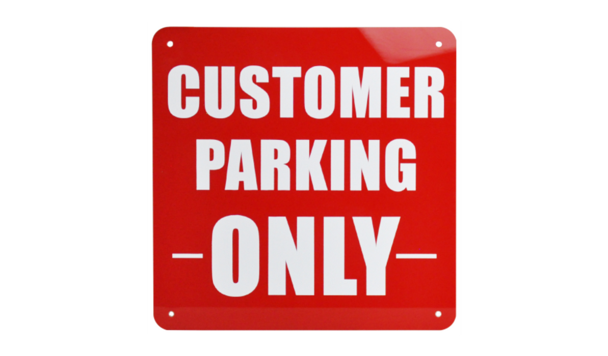 1053 Acrylic Parking Sign (11.0in x 11.0in x 3.0mm)