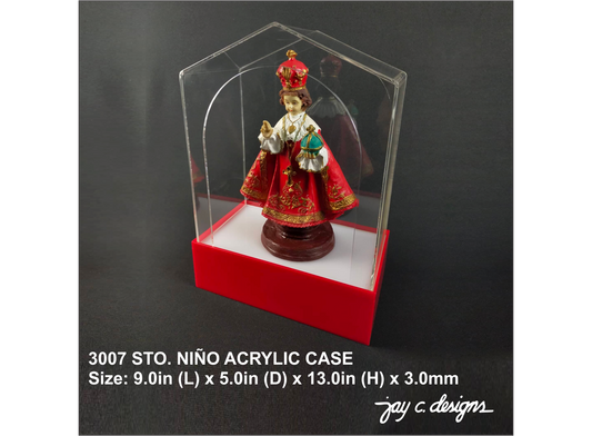 3007 Sto Niño Acrylic Case (9.0" (L) x 5.0" (D) x 13.0" (H) x 3.0mm)