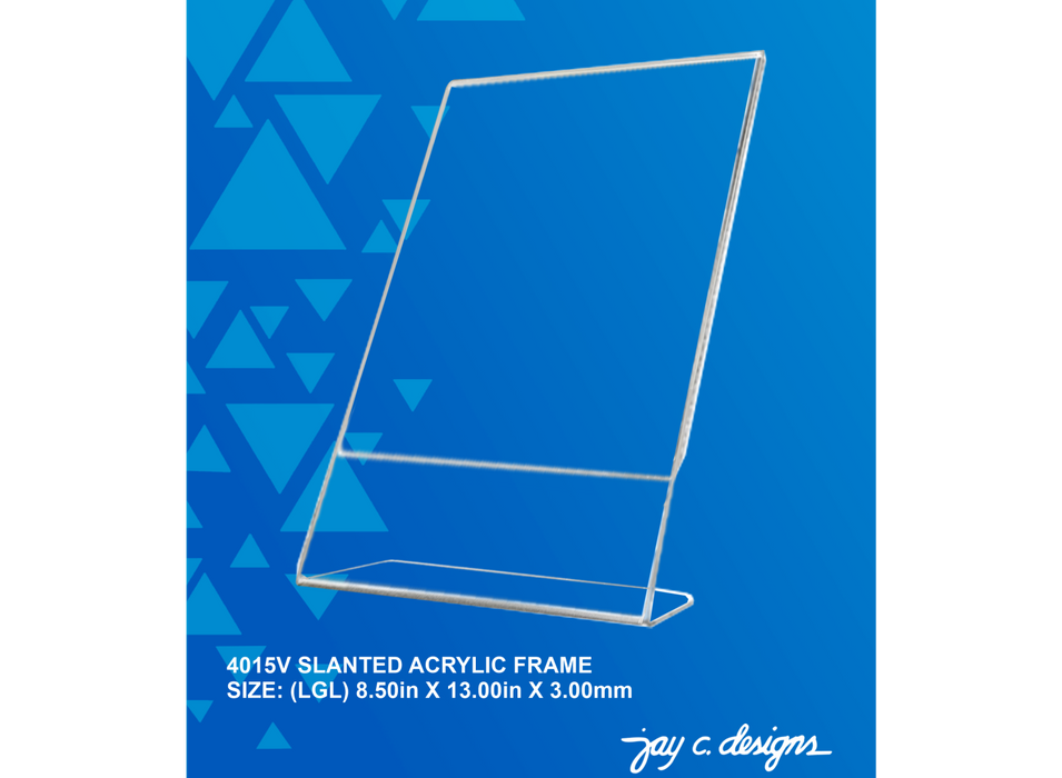 4015V Acrylic Slanted Frame (8.5in x 13.0in x 3.0mm)