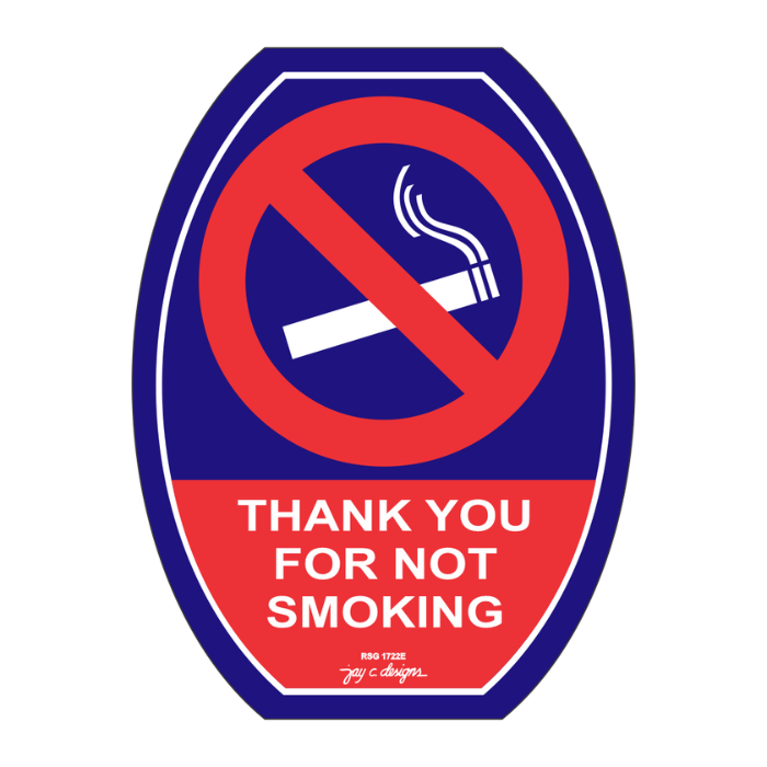 Thank You for Not Smoking Acrylic Signage