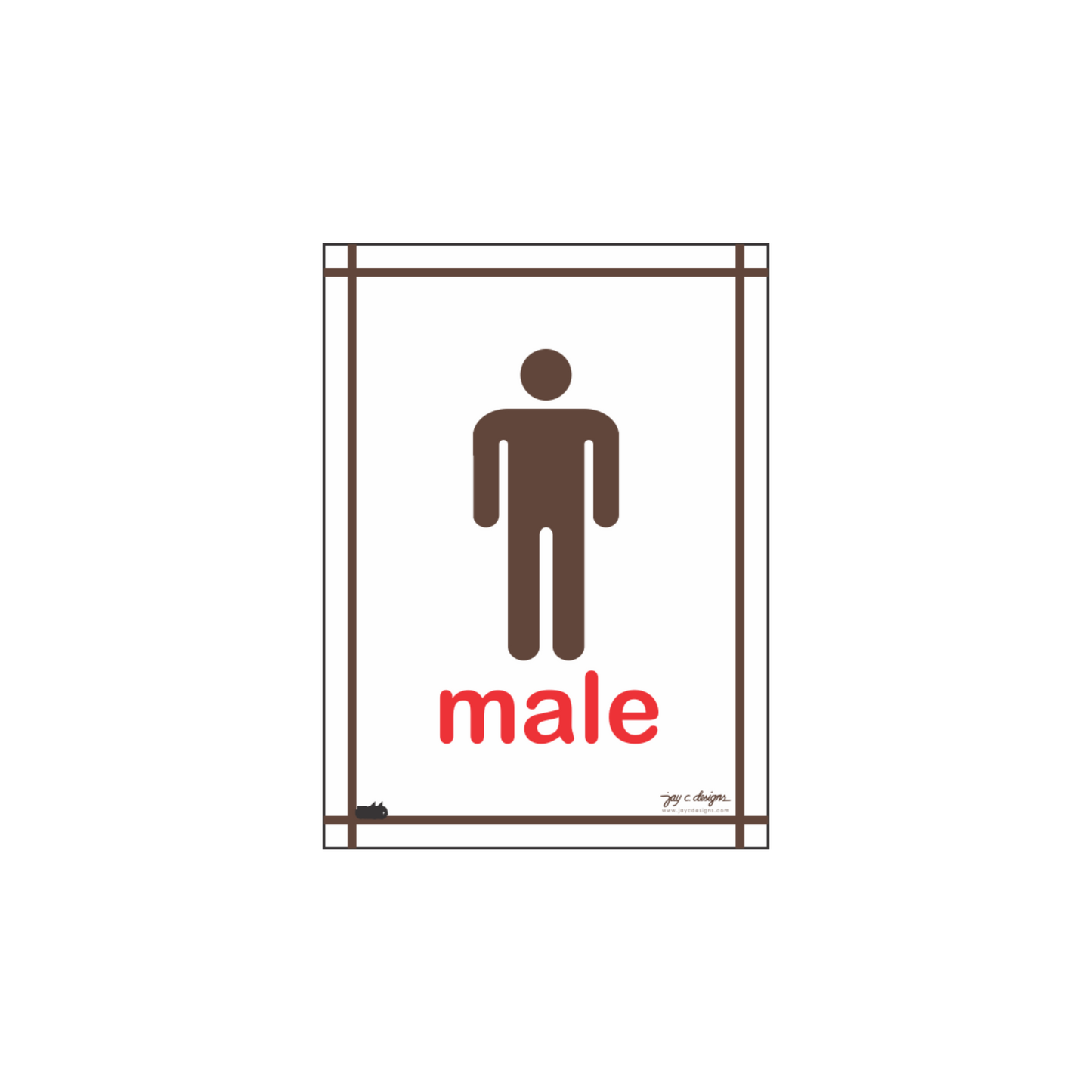 Male Acrylic Restroom Signage