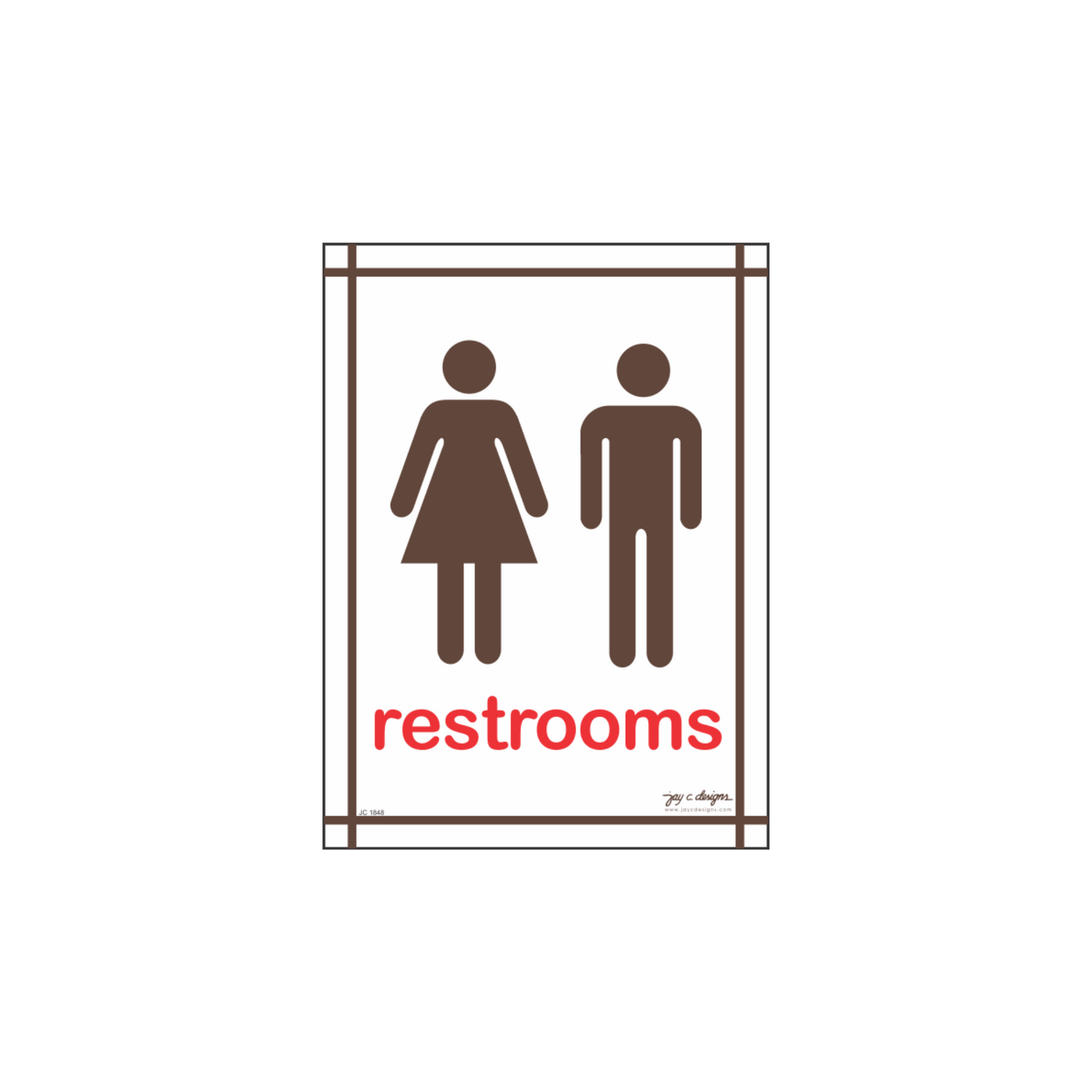 Male/Female Restroom Signage