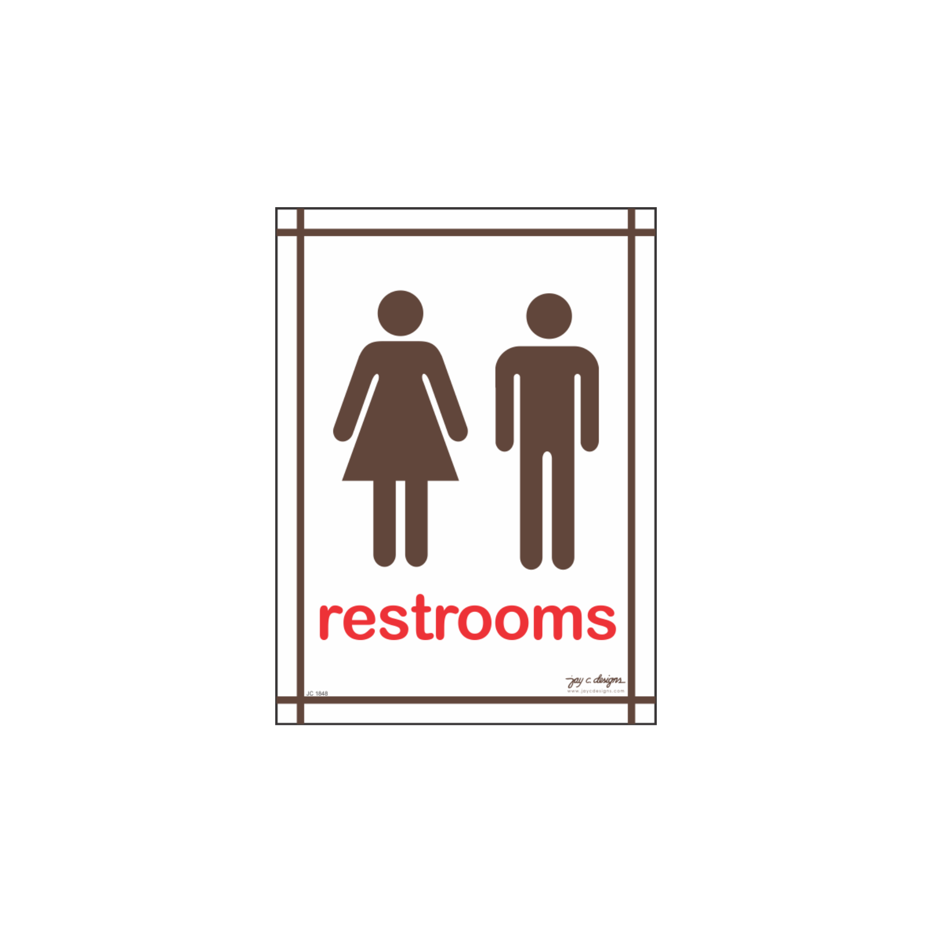 Male/Female Restroom Signage