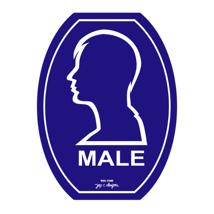 Male Acrylic Restroom Signage