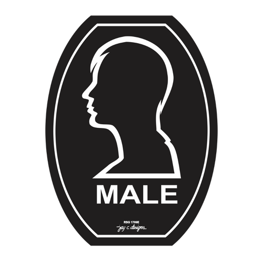 Male Acrylic Restroom Signage