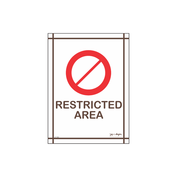 Restricted Area Acrylic Signage