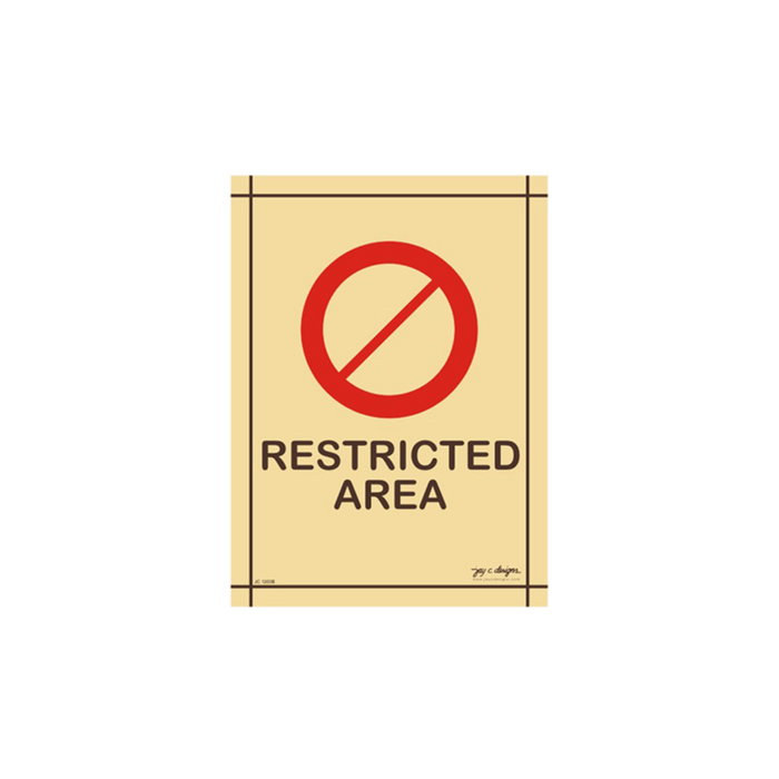 Restricted Area Acrylic Signage