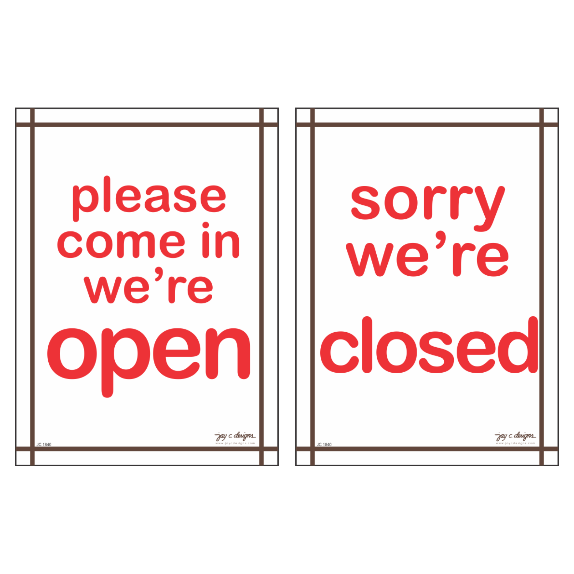 Open/Closed Acrylic Signage
