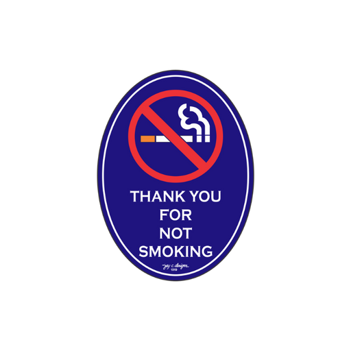 Thank you for not smoking acrylic signage