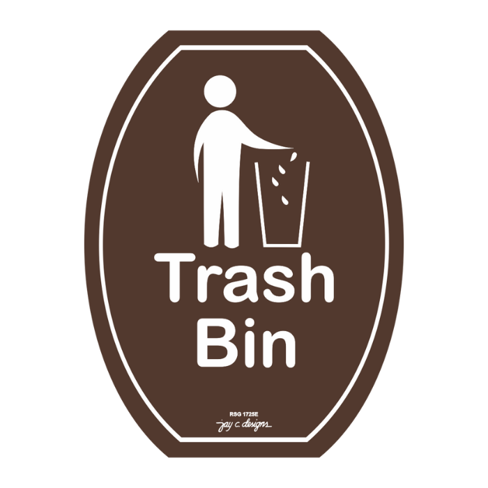 Trash Bin Acrylic Signage