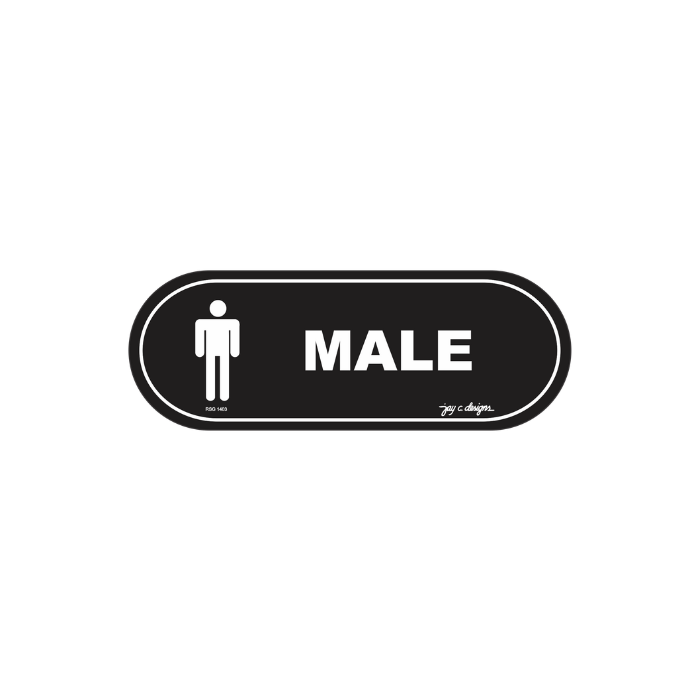 Male Restroom Acrylic Signage