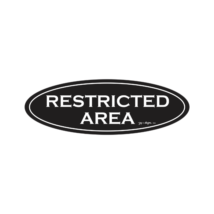 Restricted Area Acrylic Signage