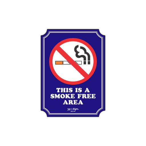 This is a Smoke Free Area Acrylic Signage