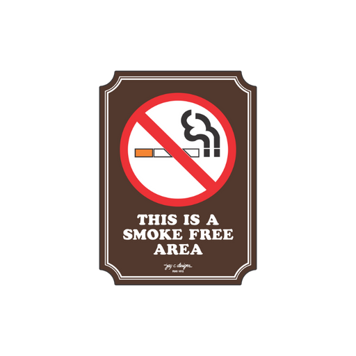 This is a Smoke Free Area Acrylic Signage