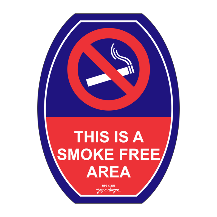 This is a Smoke Free Area Acrylic Signage