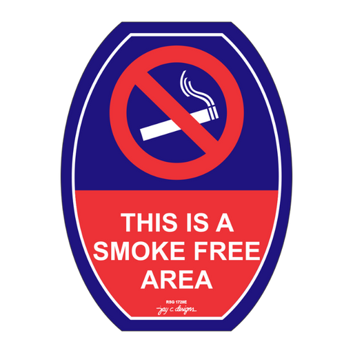 This is a Smoke Free Area Acrylic Signage