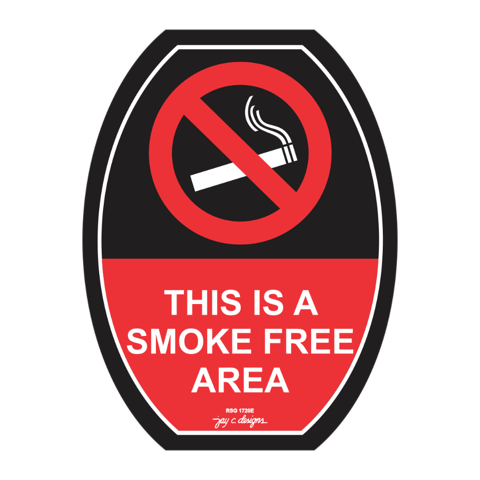 This is a Smoke Free Area Acrylic Signage