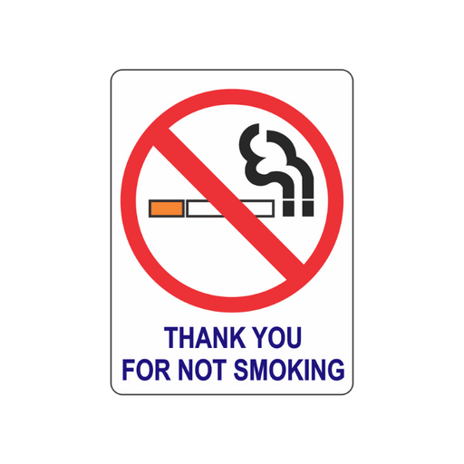 Thank You For Not Smoking Acrylic Signage