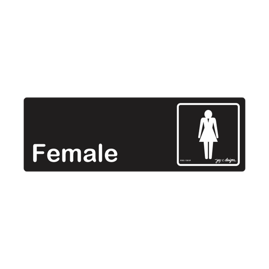 Acrylic Signage 1901 Female Restroom - 3.0" x 9.0" x 1.5mm