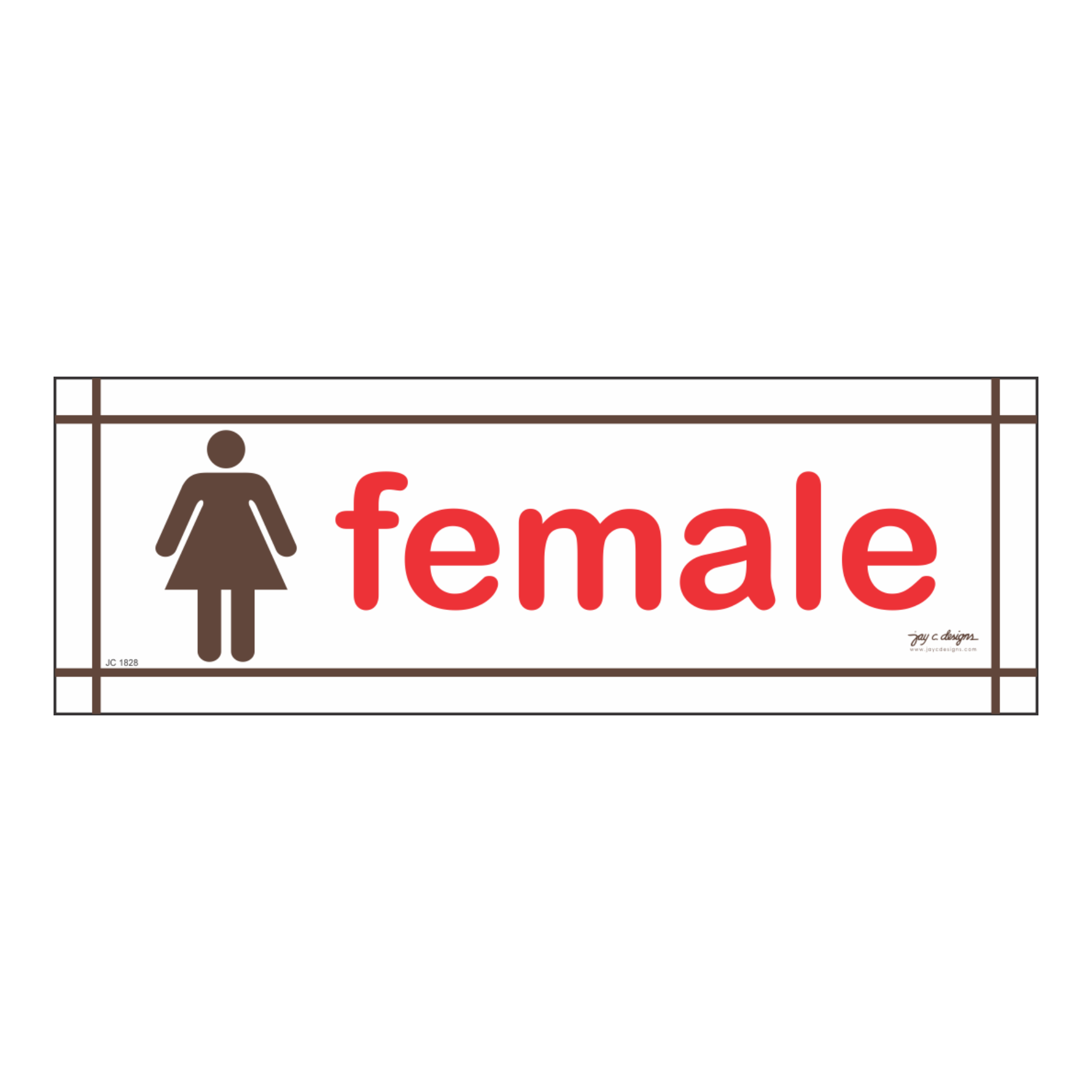 Female acrylic Restroom Signage