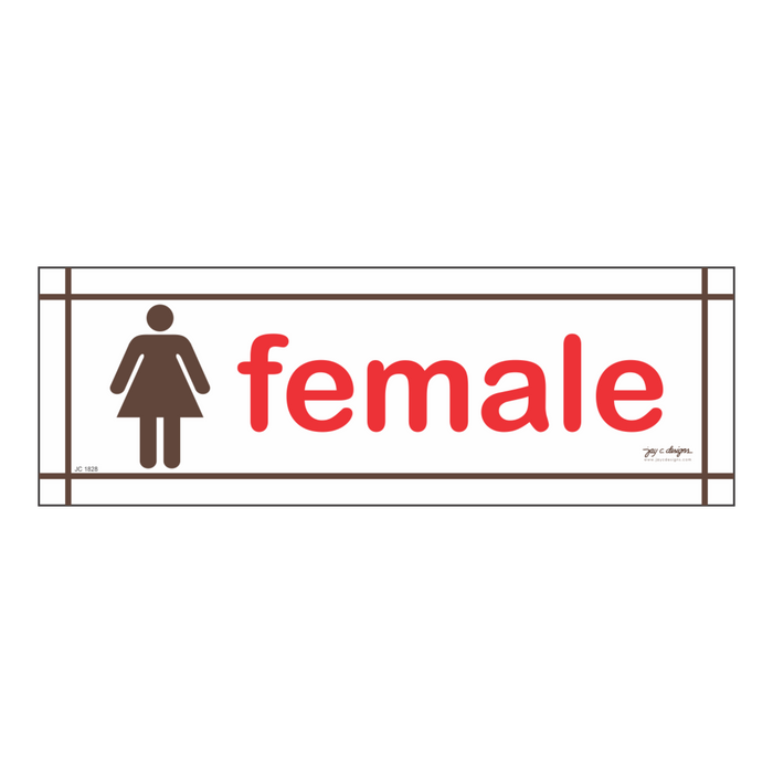 Female acrylic Restroom Signage