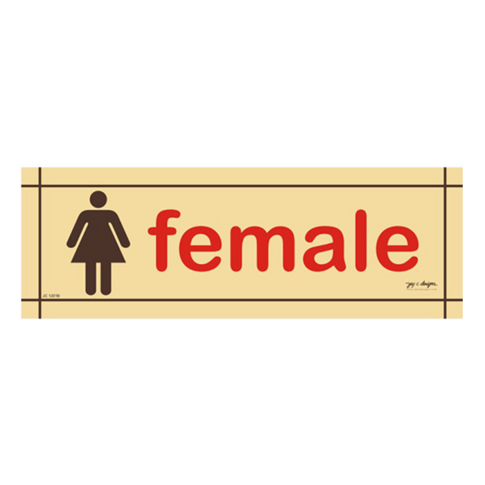 Female acrylic Restroom Signage