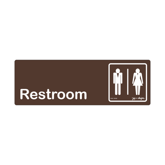 Acrylic Signage 1902 Male/Female Restroom - 3.0" x 9.0" x 1.5mm