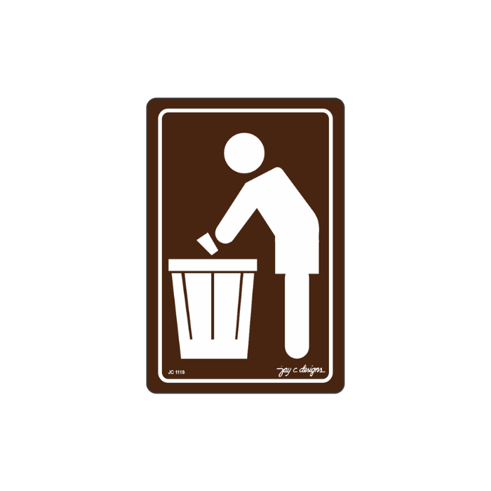 Trash Bin Acrylic Signage