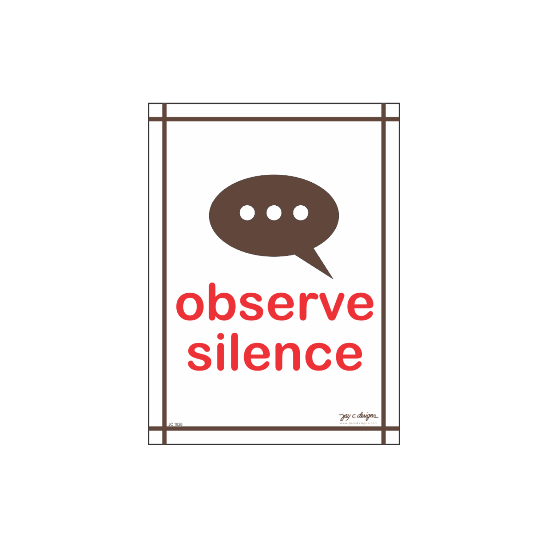 Vinyl Signage Maker Philippines Observe Silence Sign Jay C Designs 4658